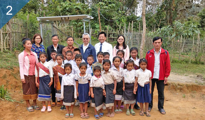 solar energy storage demonstration system for a primary school in Nong Khiao village of Long Thanh Province