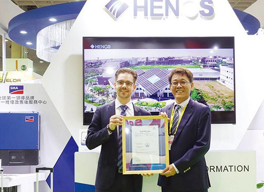 Hengs is the first Engineering, Procurement, and Construction (EPC) company in Taiwan and the second in Asia to obtain the TUV Rheinland O&M Certification