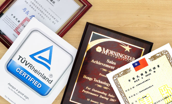 Hengs Technology-Certifications & awards