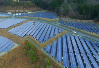 京丹波太陽光電系統空拍照