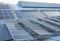 中鋼機械冷三廠太陽光電系統側面照