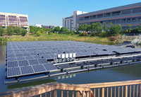 永康科技園區公2池太陽光電系統側面照