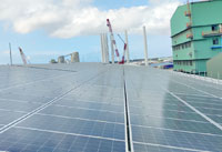 建新國際10號倉太陽光電系統空拍照