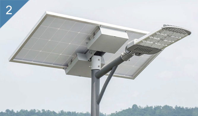 HENGS Split Soar light太陽能照明-採用流線型設計的太陽能燈採用獨家私人模具製造，由鋁壓鑄件製成